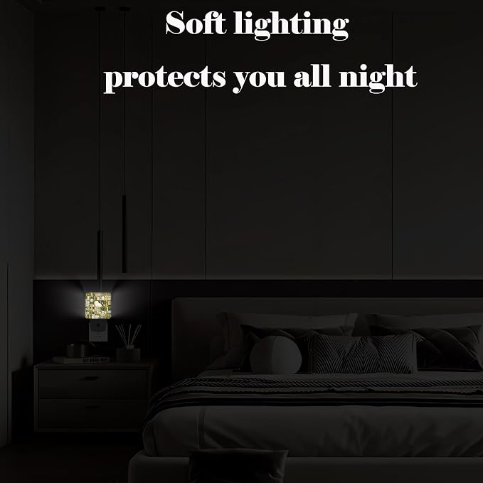 Cat and Bookshelves Night Light,Plug-in Nightlights Auto Sensor Night Lamp Dusk to Dawn Lamp Home Decor for Nursery Children Girls Boys