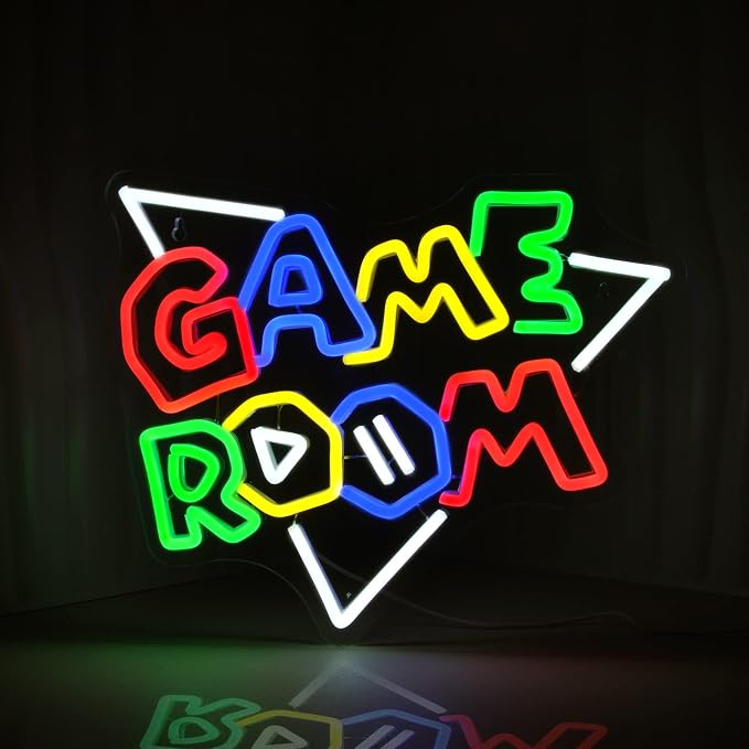 JEDAEMEN Game Room Neon Signs for Wall Decor Game Zone LED Sign Neon Lights | Gaming Led Light Sign Preppy Game Room Decor Light Up Sign for Teen Boys Gamer Room Birthday Party Decoration USB Powered