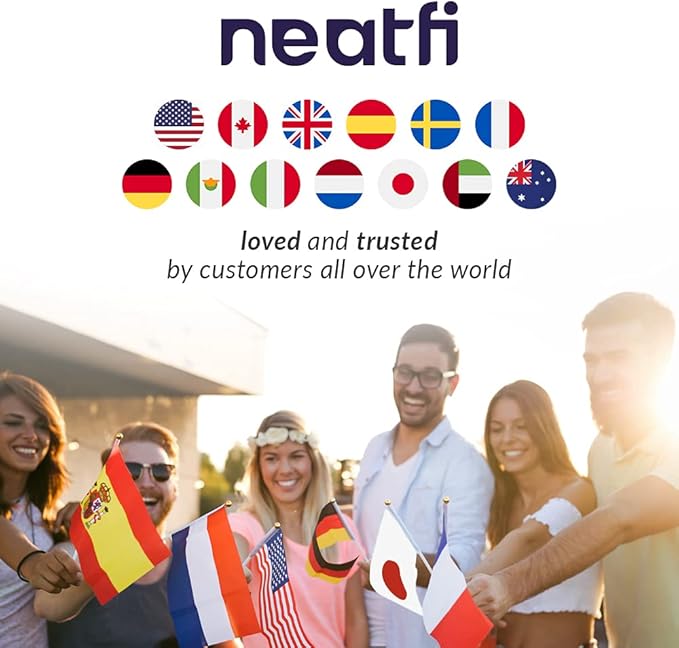 Neatfi XL 2,200 Lumens 24W LED Desk Lamp – 23” Wide Shade | Dimmable Eye-Caring Task Light | Adjustable Arm | Home Office, Study, Crafts & Nail Tech (Non-CCT with Clamp, Black)