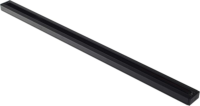 NICOR Lighting 2 Ft. Black Track Lighting Rail Section, H-Type [3-Wire] (10002BK)