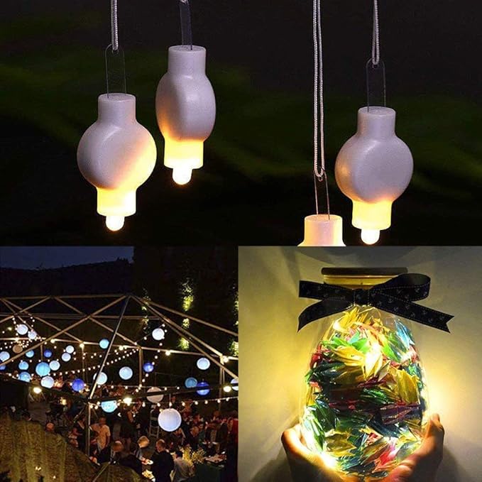 Paper Lantern Lights Battery Operated Hanging LED Lights Super Bright Easy Use Decorative Lighting for Outdoor/Indoor Wedding Camping Party Events Balloon Lanterns,Last 36 Hours(Pack of 12,Warm White)