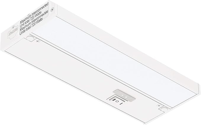 Getinlight 9-inch 3 Color Levels LED Under Cabinet Lighting, Hardwired or Plugged-in, Selectable 2700K/3000K/4000K, Dimmable, White Finished, IN-0210-0
