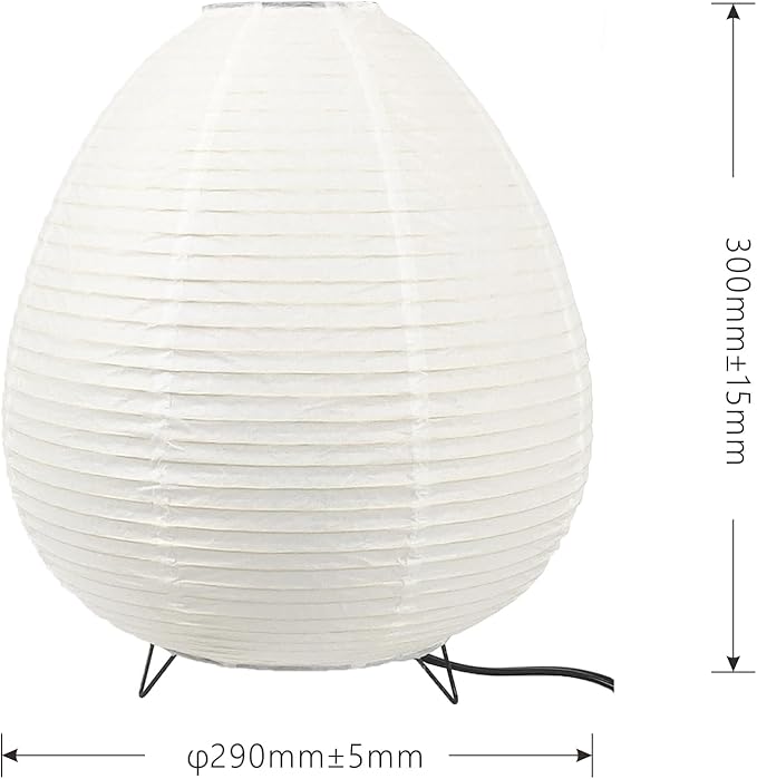 11.4inch Egg-shaped Table Lampshade,Chinese Paper Lantern,Festival Decoration (White)
