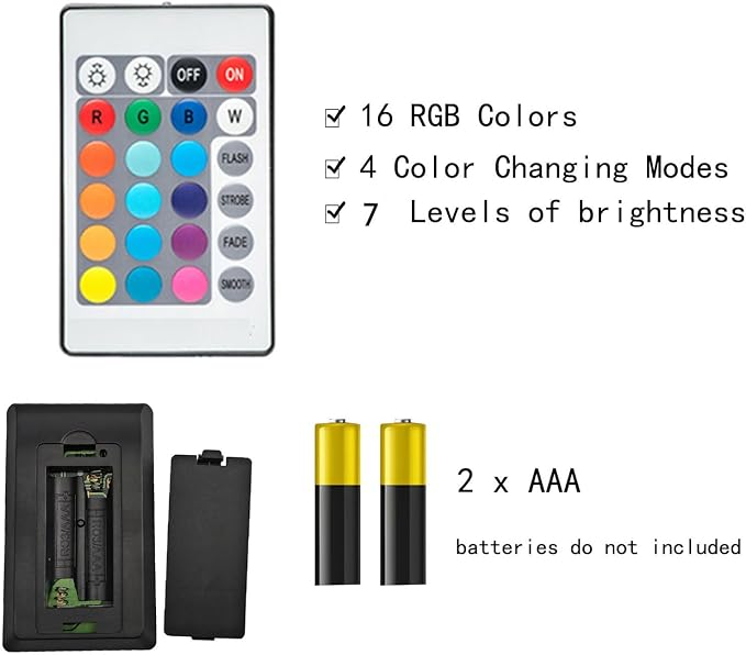 15 inches LED Aquarium Light, Fish Tank Light Underwater Light Submersible Crystal Glass Lights, 21 LED Beads 16 Colors 4 Modes Brightness Adjustable Memory Function IP68 Waterproof, 15" 2 Lights