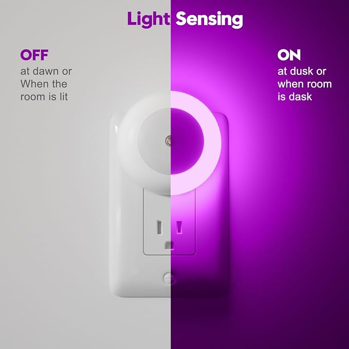fesnne Night Light, Night Lights Plug into Wall, Dusk to Dawn Sensor, Pink Led Night Light 0.5W, 8 Pack Nightlight for Adults, Bedroom, Bathroom, Hallway, Kitchen