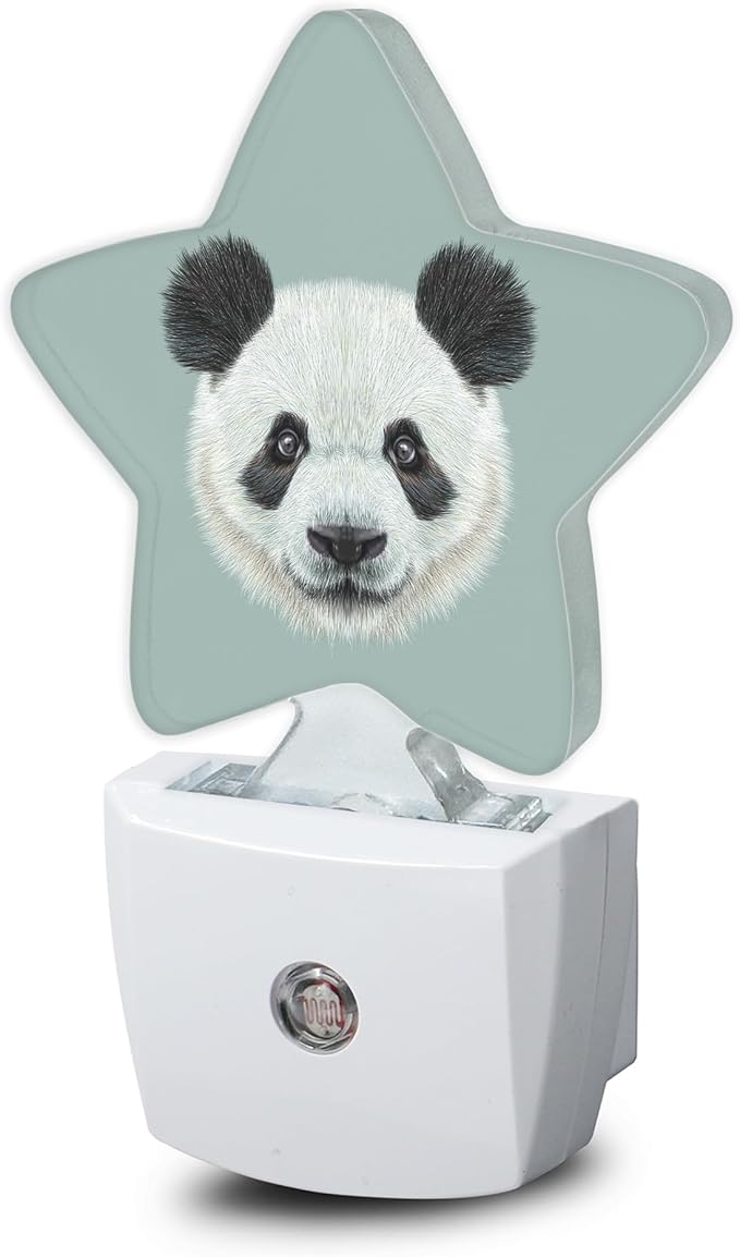 Cute Panda Plug-in Night Light with Dusk-to-Dawn Sensor for Bedroom,Bathroom and Living Room Sleep Friendly lamp for Women/Girls/Boys Gift,0.5W
