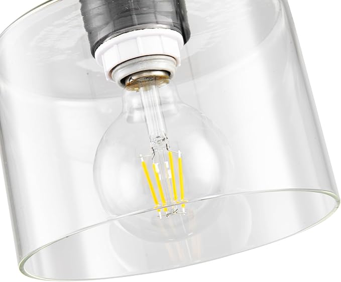 Semi Flush Mount Ceiling Light, Modern Kitchen Lighting Fixtures Ceiling, Rustic Ceiling Light Fixtures, Ceiling Lights with Glass Shade for Hallway Foyer Entryway Bedroom