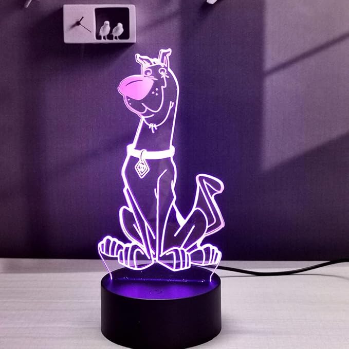 Figure Cute Cartoon Dog Baby Nightlight Colorful Touch Sensor Kids Bedroom Bedside Table 3D Lamp Led Night Light Remote Phone Control Color (APP Control 7 Colors)