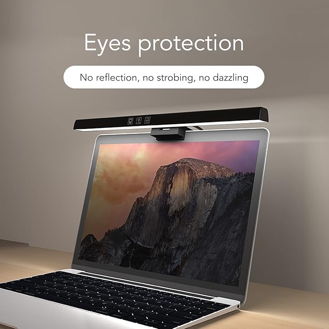 Cuifati Computer Monitor Light Bar, 3 Color Monitor Led Lights(3000/4000/6000K) with Touch Control, Timing, Type C Eye Erotection Monitor Light for Gaming and Office (5W)
