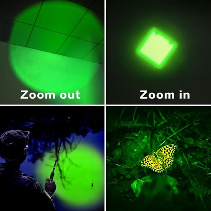 4 Color Light Single Mode Red Green Blue Cool White Light Flashlight for Night Observation