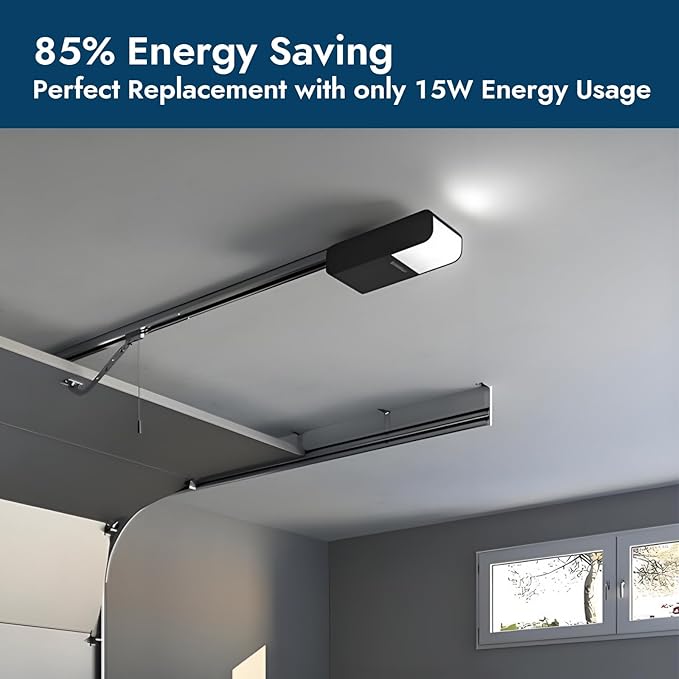 Garage Door Opener LED Light Bulb 4 Pack，15W Equivalent to 100W Garage Light Bulb,A19 5000K Daylight White E26 Base 120V Outdoor Light Bulbs,Minimize Interference,Dimmable