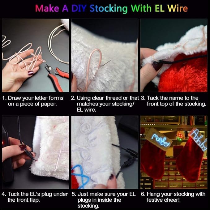 ABALDI EL Wire Rope Light Battery Powered Flexible Portable Neon Light Illumination Electroluminescence Wires Pack for Xmas Party Decoration(5m/16ft,Ice Blue)