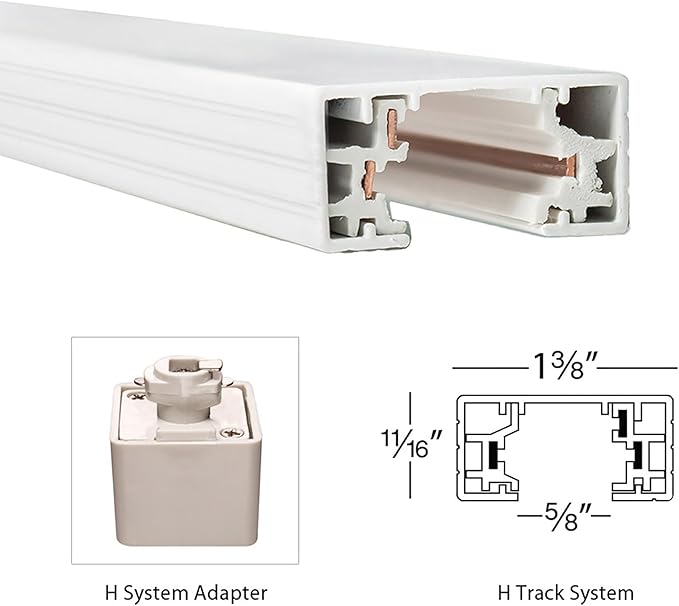 WAC Lighting HX-WT H Track X Connector, White