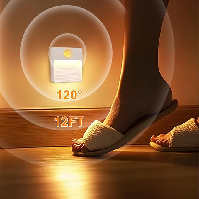 3 Pack Motion Sensor Stair Light for Indoor, Rechargeable Battery Operated Closet Lights, RGBW Stick On Night Lamp, Motion Activated Magnetic Lighting Lamps for Step, Cabinet,Hallway,Bathroom