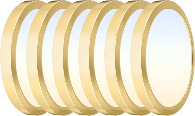 Hlite 9 Inch LED Flush Mount Ceiling Light,1800LM,6 Pack,3CCT | 18W 3000K/4000K/5000K Selectable,Super Slim,Low Profile Round Ceiling Light Fixtures for Kitchen,Bedroom,Hallway,Gold