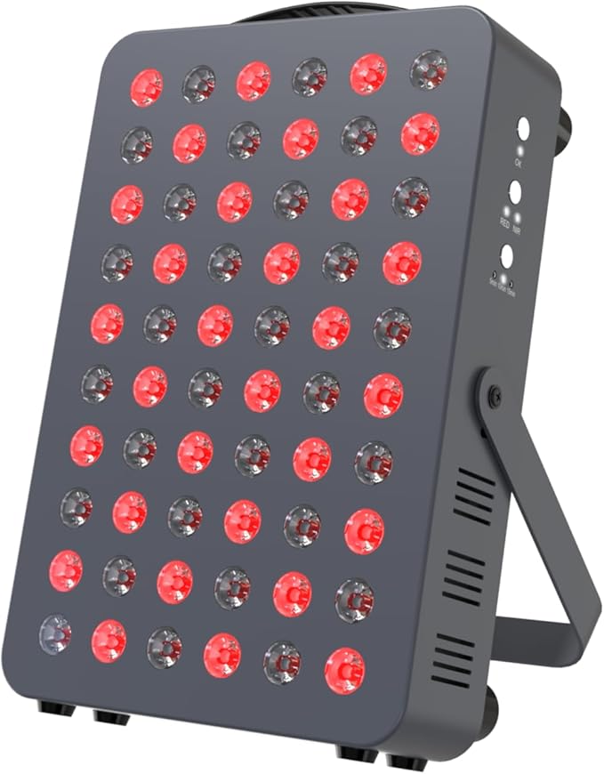 Hooga HG300 Red Light Therapy Panel — 660nm & 850nm Red & Near Infrared LED Light, 60 LEDs Dual Wavelength, Built-in Timer, Adjustable Stand & Carrying Handle
