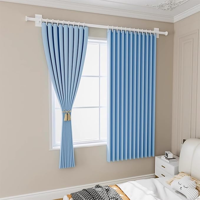 Gxi Light Blue Blackout Bottom Bunk Bed Curtain Single Bed Shading Decor | Privacy Canopy Loft Under Dormitory Bed Curtain, 1PC