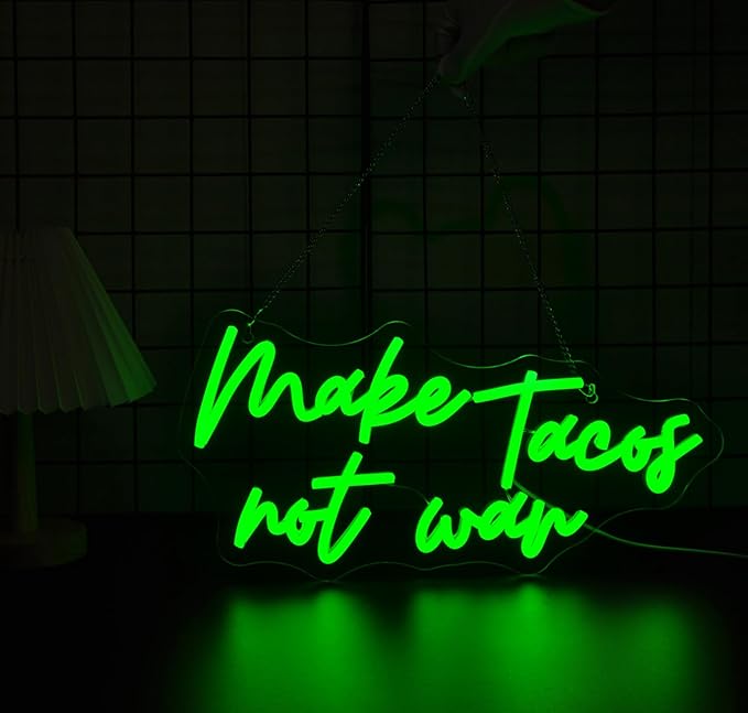 Tacos Neon Sign for Wall Decor Led Neon Signs Light Up Sign Room Decor Neon Lights Sign USB Powered