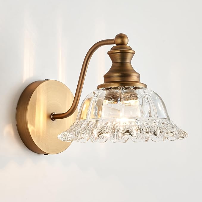 Vintage Wall Sconces Brass Wall Sconces 1 Light Wall Lights for Living Room