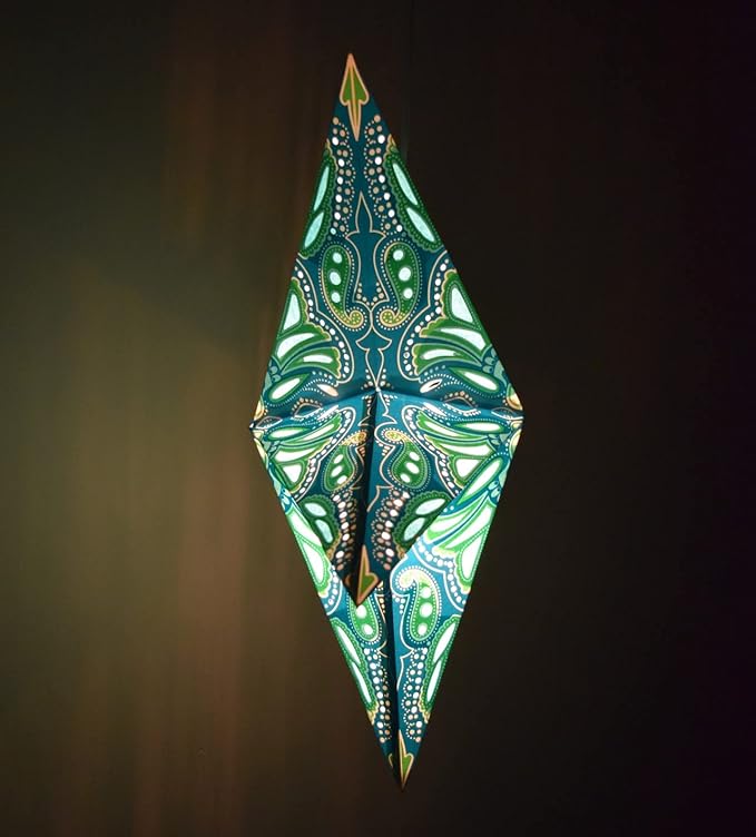 Lotus Paper Star Lantern with 12 Foot Power Cord Included