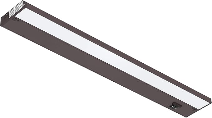 Getinlight 24-inch 3 Color Levels LED Under Cabinet Lighting, Hardwired or Plugged-in, Selectable White 2700K/3000K/4000K, Dimmable, Bronze Finished, IN-0210-3-BZ