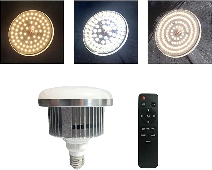 1 Pack 85W LED Soft Box Light, Photography Light Bulb 2700-6500K Remote Control Dimmable Color Temperatur, E27 Lights Photography Photo Video Studio Lighting