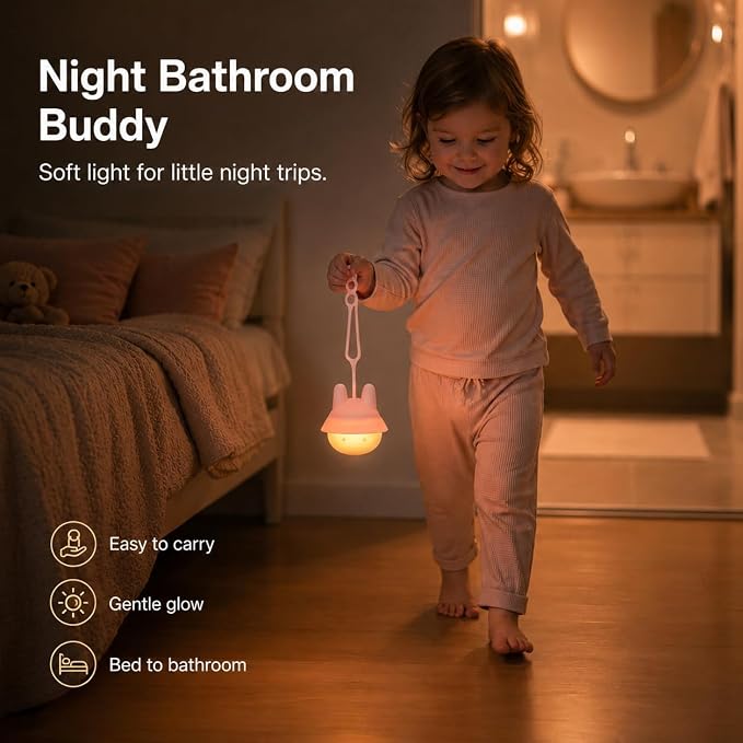 ShaArkMango Baby Night Light for Nursery, Travel Baby Essentials Must Haves | Soft Glow Car Seat Lighting for Night Driving Backseat, Rechargeable Night Lamp, Gentle Eye Caring Light for Infants Toddlers