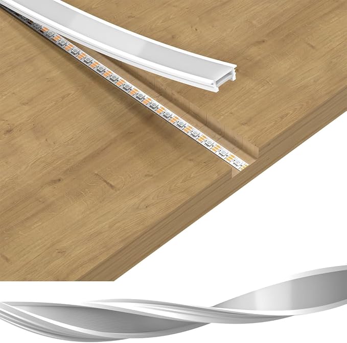 BTF-LIGHTING Silicone LED Channel System 49.2Ft Flexible Milky White Cover DIY Spotless Tube for ≤18mm Width LED Strip,Neon Rope Light Channel Diffuser, for Kitchen Cabinet, Room, Patio(No LED Strip)
