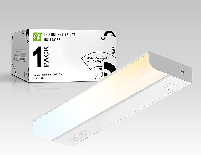 ASD 12 Inch Hardwired LED Under Cabinet Light, On/Off & 5CCT Switch 2700K-5000K, 5W 442LM CRI90+, Direct Wire Low Profile Linkable Fixture, Dimmable Under Counter Kitchen Lighting, White, UL