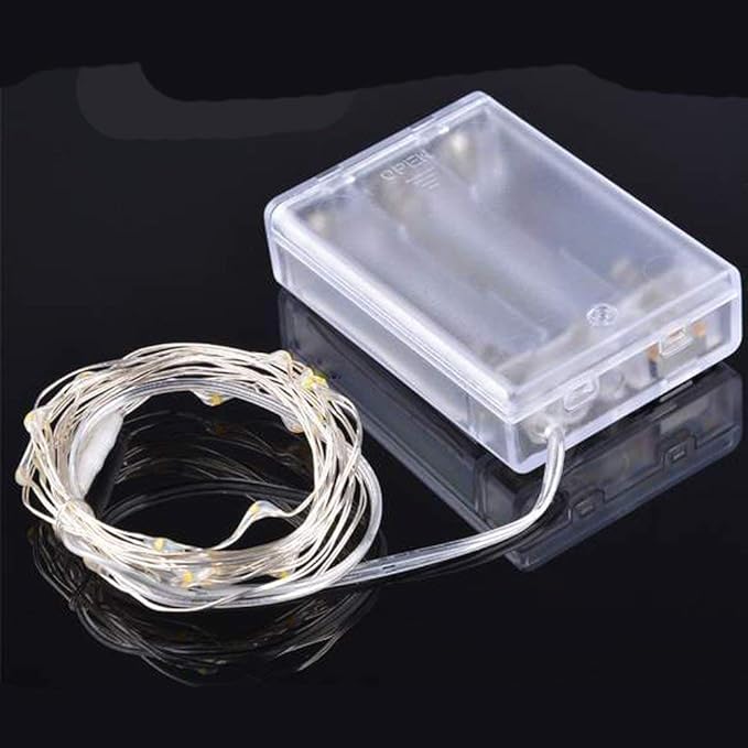 2 Pack Battery Operated Mini Led String Lights,Indoor Fairy Lights with Timer 6 Hours on/18 Hours Off for Halloween/Christmas Lighting Decorations,30 Count LEDs,10 Feet Silver Wire(Blue Color)