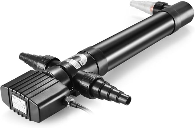 Flexzion 55W UV Pond Light Clarifier for Outdoor Koi Ponds | 55W Uv Light for Pond Clarifier, 5000L/H Flow