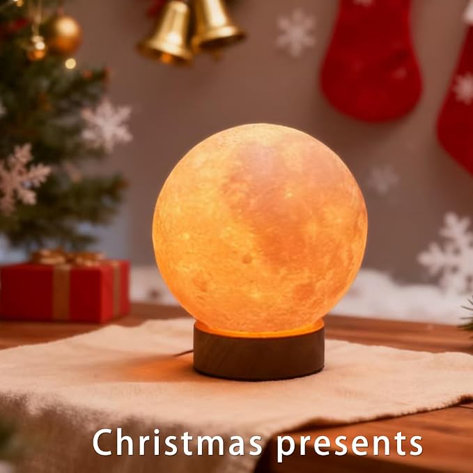 Magical Moon lamp - Enchanting Night Light for Kids & Soothing Moons Decor - Perfect Moon Light Gift with 3D Lunar Glow (Old World)