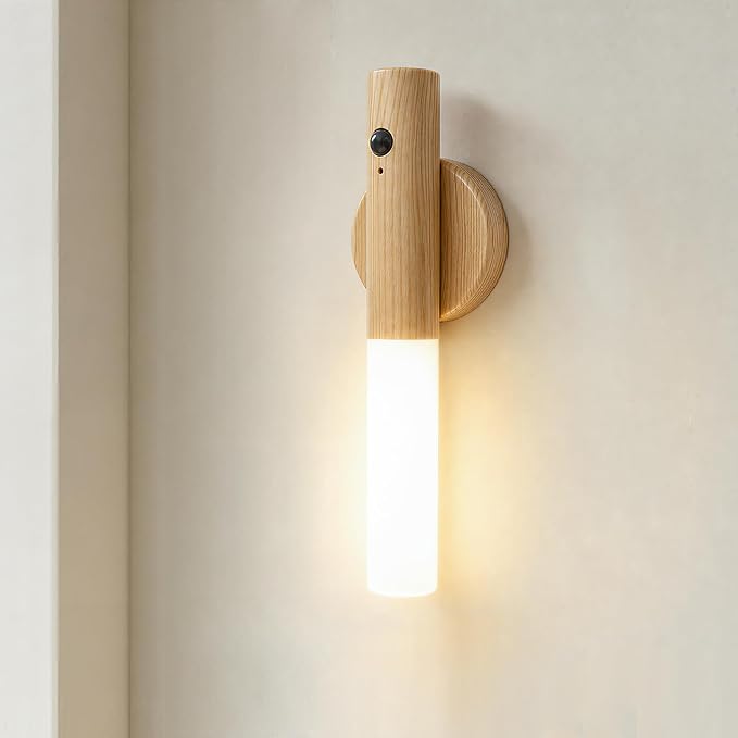 Motion Sensor Wall Lights, Rechargeable Battery Operated Wall Sconce, 1PC | LED Sconce or Handheld Lighting, Automatic Induction & Constant Light, Magnet Magnetic Base, for Hallway,Stairway,bedroom