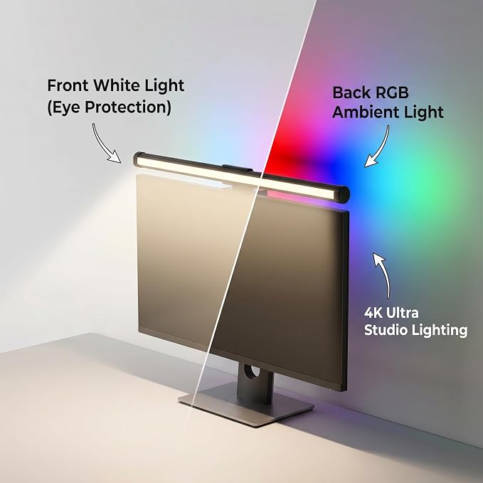 Monitor Light Bar – Full Spectrum LED Screen Lamp, No Glare Eye Care, USB Powered, Home Office Desk Light
