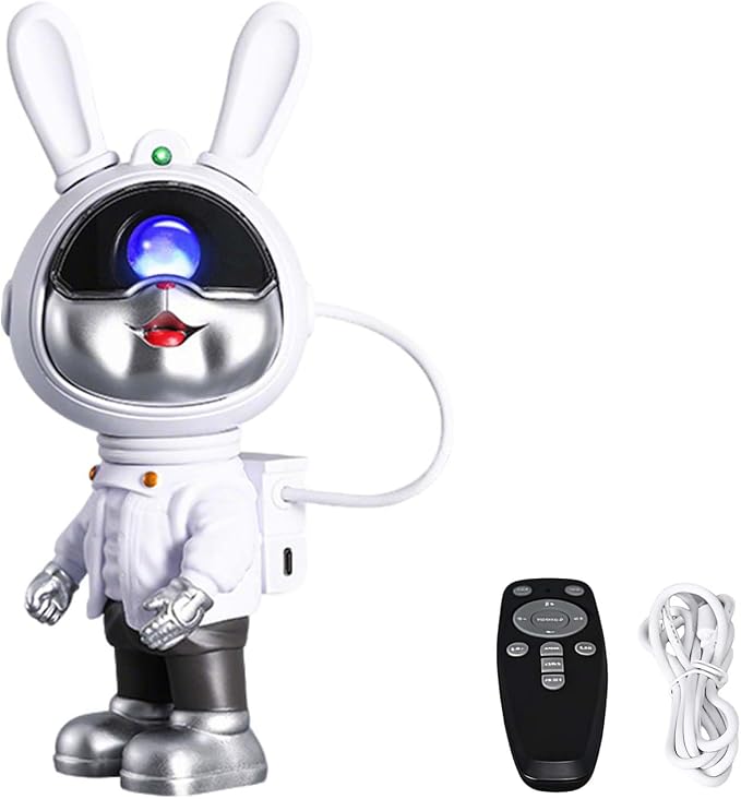 North Pole Galaxy Light Aurora Projector LED Star Projector for Bedroom Nebula Lamp Mechanical Rabbit Electric Light with 7 Light Effects, Remote Control for Parties