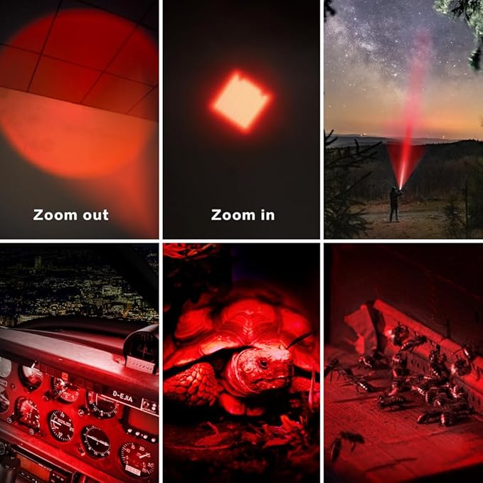 4 Color Light Single Mode Red Green Blue Cool White Light Flashlight for Night Observation