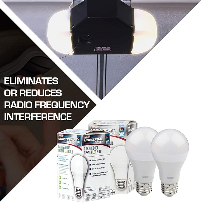 Genie GLEDB2-R2 2 Pack Garage Door Opener LED LIGHT BULB, 4000K,White