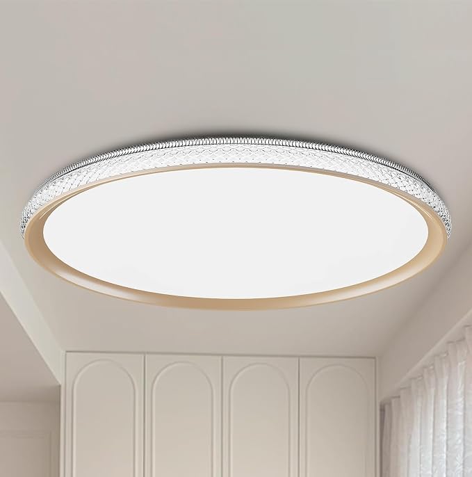 15 Inch LED Flush Mount Ceiling Light,Modern Ceiling Light | 35W 4000LM 5CCT 2700-5000K Selectable, Dimmable Ceiling Lights for Kitchen,Bedroom, Living Room,Office