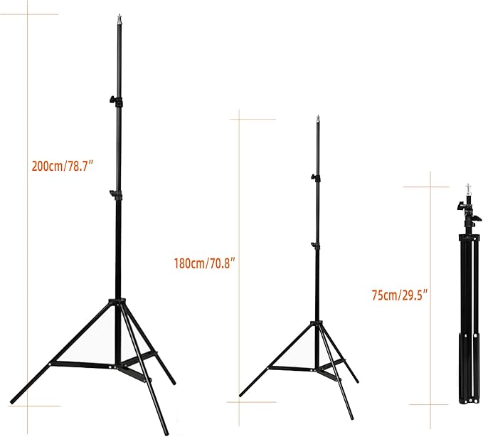 Godox SN302 Studio Light Stand – 180cm Adjustable Tripod Heavy Duty Light Stand Lighting Tripod with 1/4" Screw for Strobe Light/Webcams/Cameras/Softbox