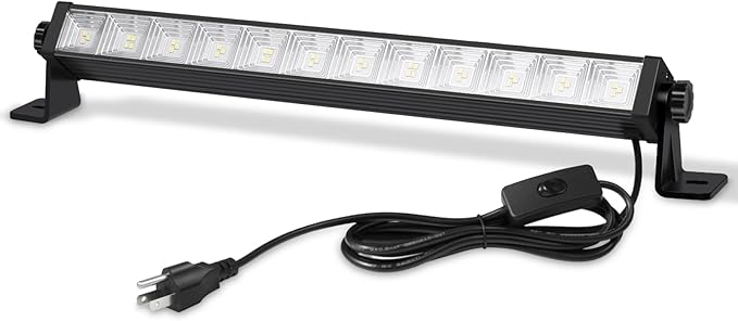 1 Pack 24W LED Shop Lights – 5400 lm 6000 K Daylight, 6.5 ft Plug-in Cord with Inline Switch, 180° Tilt, Graphene Cooled – Linkable Garage, Workshop, Warehouse, Yard Lighting