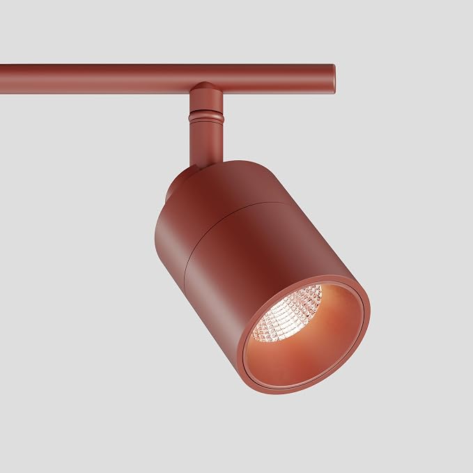 Shura Burnt Sienna 5-Light Track Light with Rotatable Heads, Integrated LED Bulbs, 4 ft. Track Lighting Kit, 3000k, 2450 Lumens