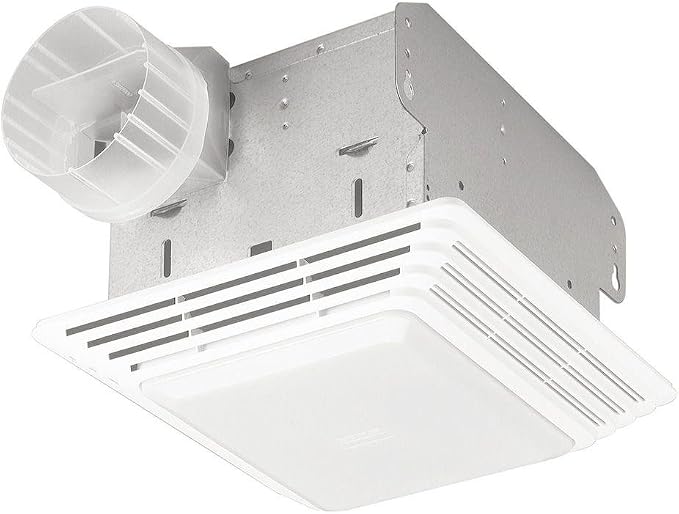 Broan- NuTone 678 Ventilation Fan and Light Combo for Bathroom and Home, 100 Watts, 50 CFM