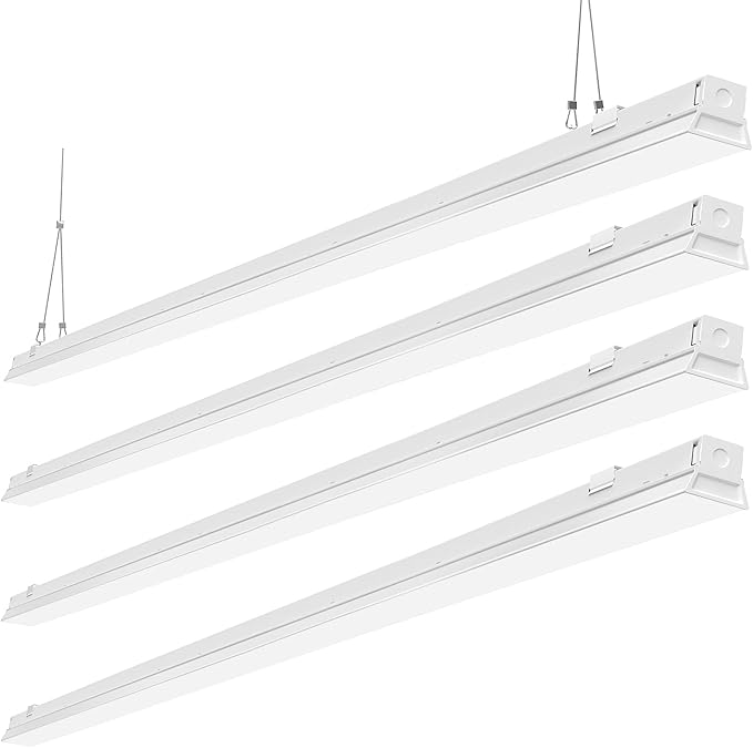 ANTLUX 8FT LED Shop Light Fixture 110W 5000K Linkable, 4 Pack | 12200 LM, Linear Strip, Fluorescent Tube Replacement, 8 Foot, for Garage, Warehouse, Workshop