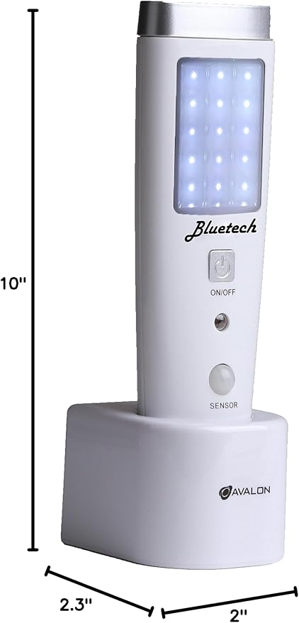BLUETECH Avalon LED Flashlight Night Light for Emergency Preparedness, Portable Unit with Motion Detection,Power Failure Light, ETL Approved Blackout Light- 3 Pack, White