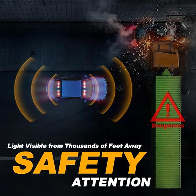 2 in 1 Traffic Advisor Light Bar Strobe Flash Light Windshield LED Emergency Strobe Visor Safety Warning Hazard Flashing Lights for Firefighter Police Trucks, 2X 17.7 Red/White