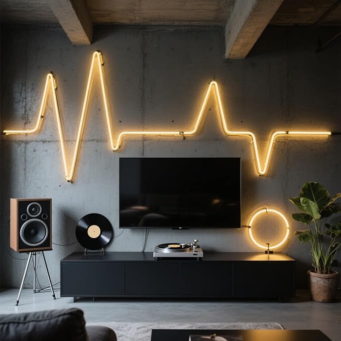 LED Neon Rope Lights AC 120V,120LEDs/M Bright Strip Lighting, ETL Cold-Resistant IP65 Waterproof led lights strip for Indoor Outdoor, 8x16mm Warm White 16.4Ft Smooth Continuous Color and not heat up