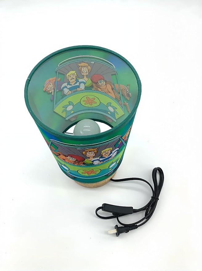 Frameless Wood Base Cartoon Scooby Table Lights Table Lamp with Light Bulb Bedside Night Light Great Decor or Gift Ideas