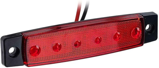 PSEQT LED Boat Interior Lights Marine Courtesy Light Strip Deck Transom Cockpit Navigation Lighting Waterproof for Fishing Pontoon Kayak Yacht Sailboat (Red 10Pcs)