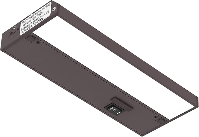 Getinlight 9-inch 3 Color Levels LED Under Cabinet Lighting, Hardwired or Plugged-in, Selectable White 2700K/3000K/4000K, Dimmable, Bronze Finished, IN-0210-0-BZ