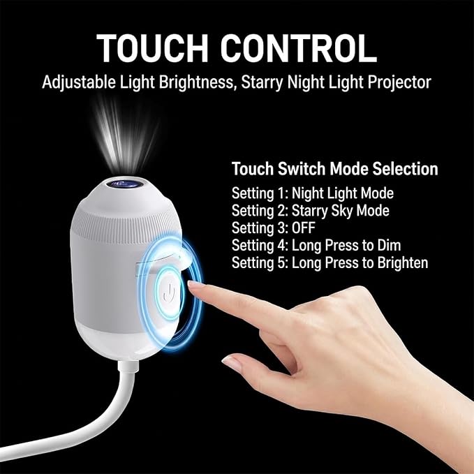 2026 UpgradedHD Smart Dynamic 5D Holographic Night Light Projector, 2-in-1 Galaxy Projector Night Light, USB Star Projector, 360° Adjustable Hd Galaxy and Ocean Projector for Bedroom Ceiling(3 Films)